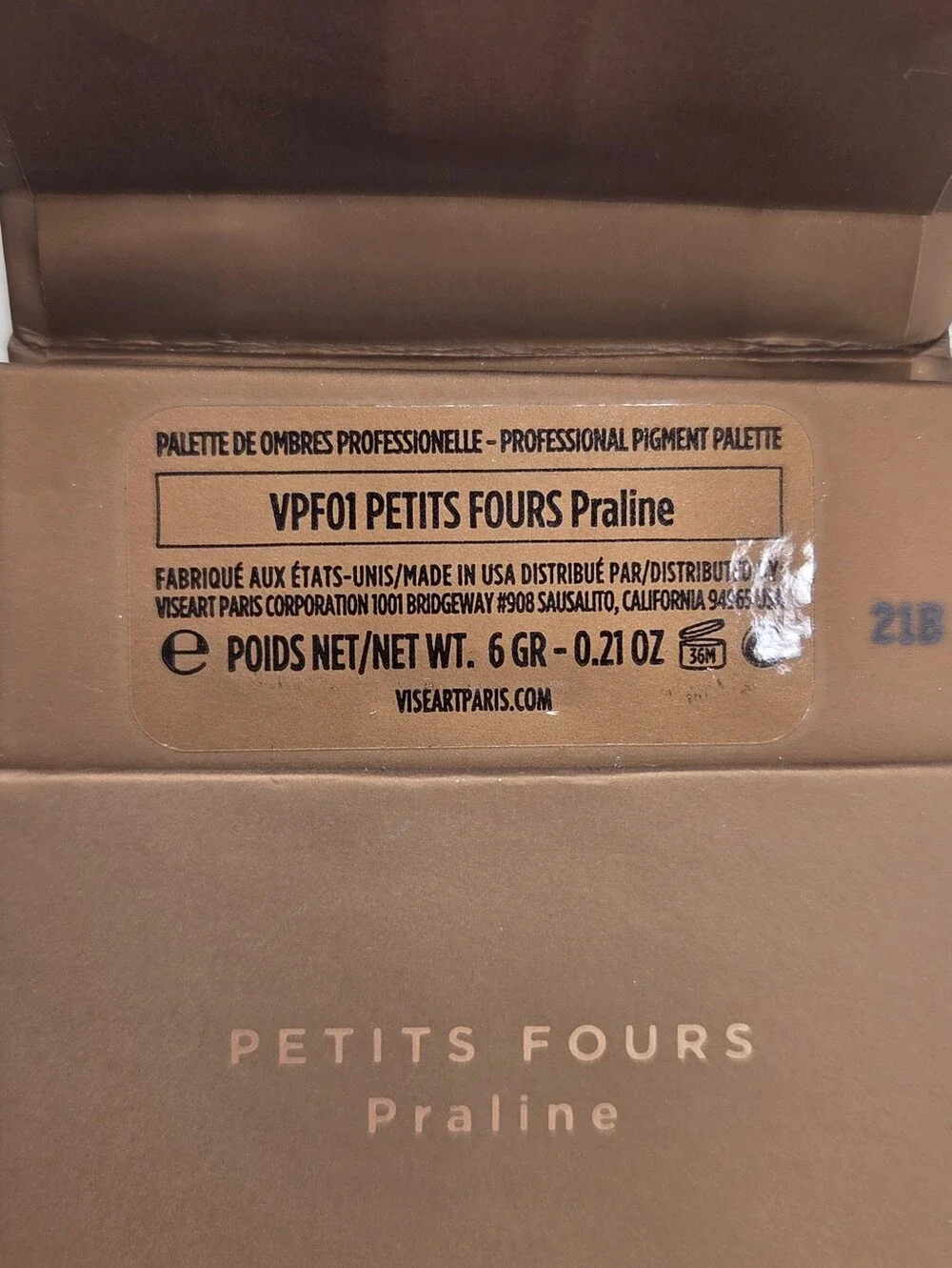 Viseart Petits Fours Praline Eyeshadow Palette Neutral Brown Quad
